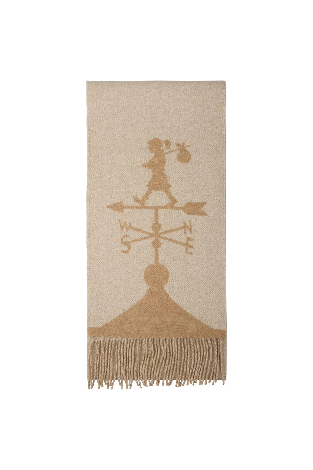 Weather Shop Jacquard Scarf Cream/Tan