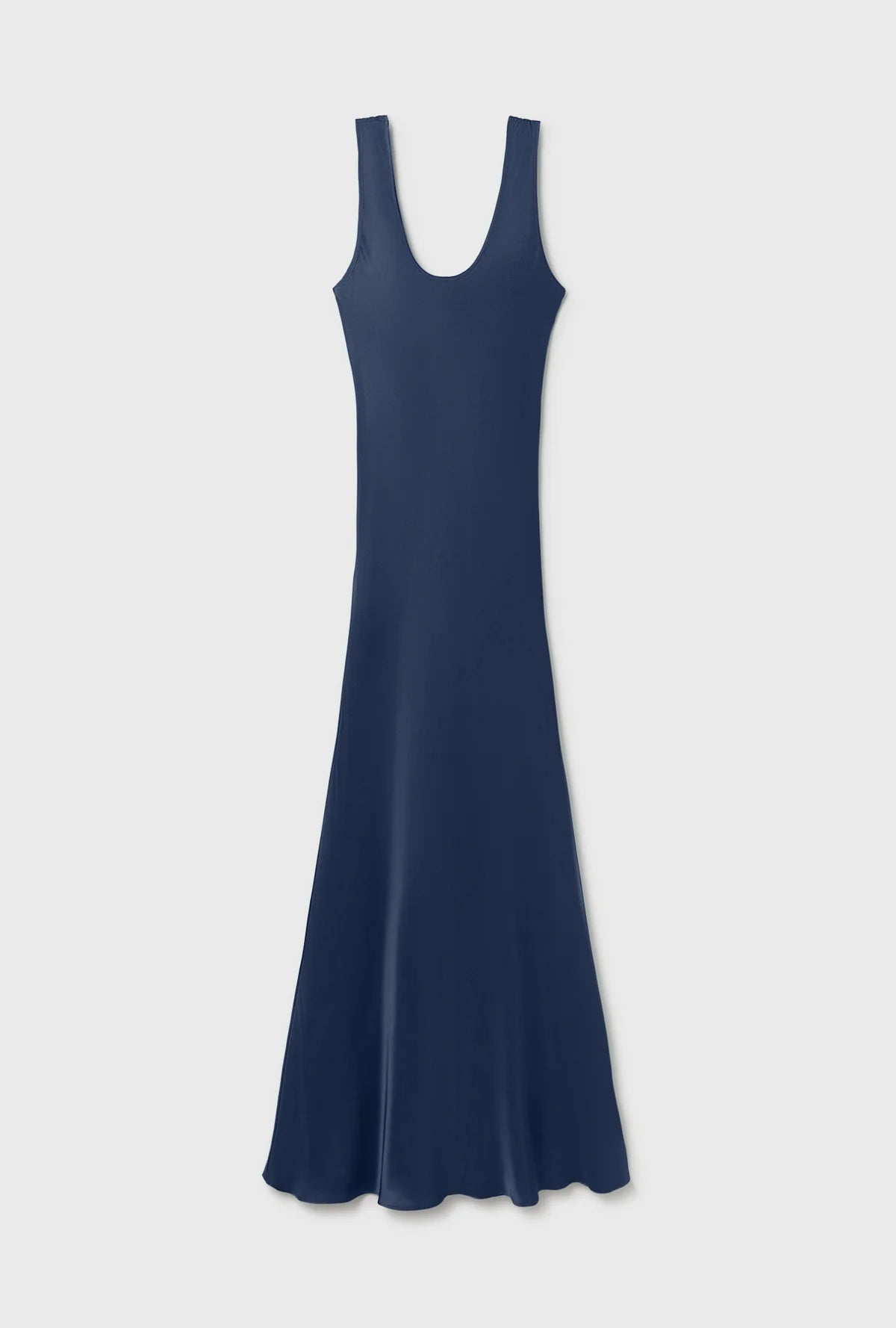 Habotai Scoop Neck Dress - Midnight