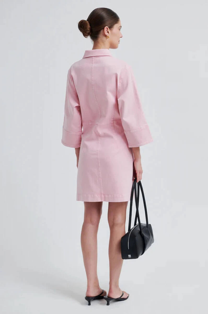 Is Ella 3/4 Sleeve Lilac Denim Dress – BOHÉME LUXE