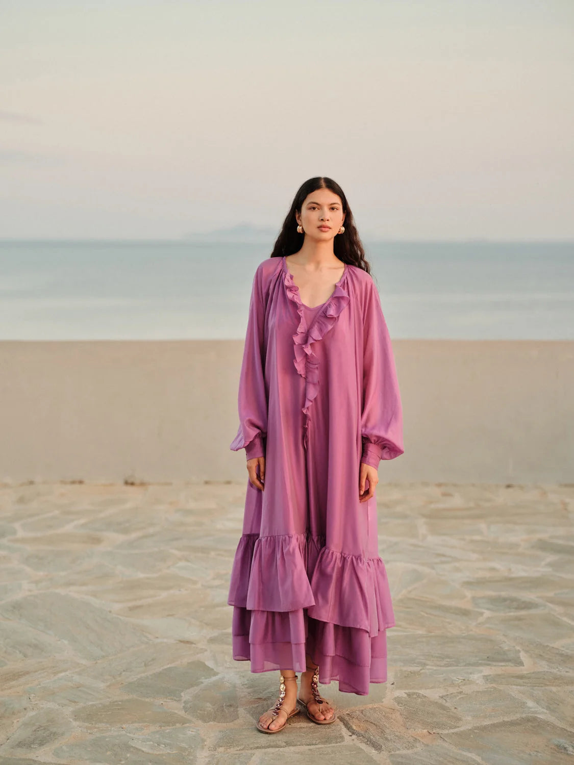 DT Ruffle Maxi Dress