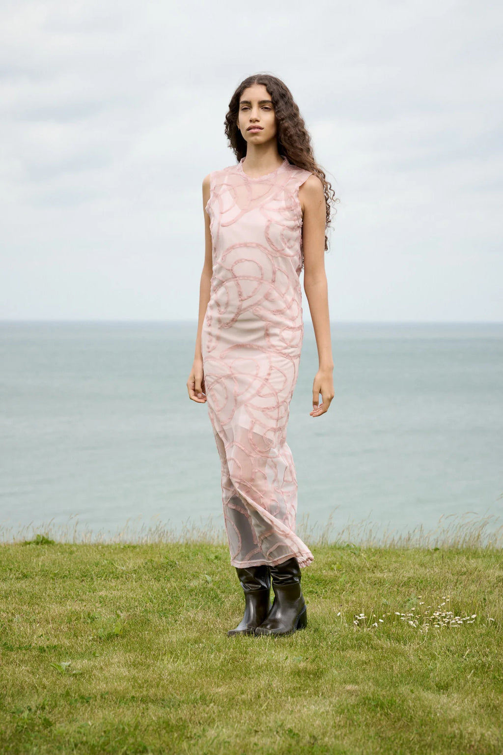 Vita Blush Scribble Dress