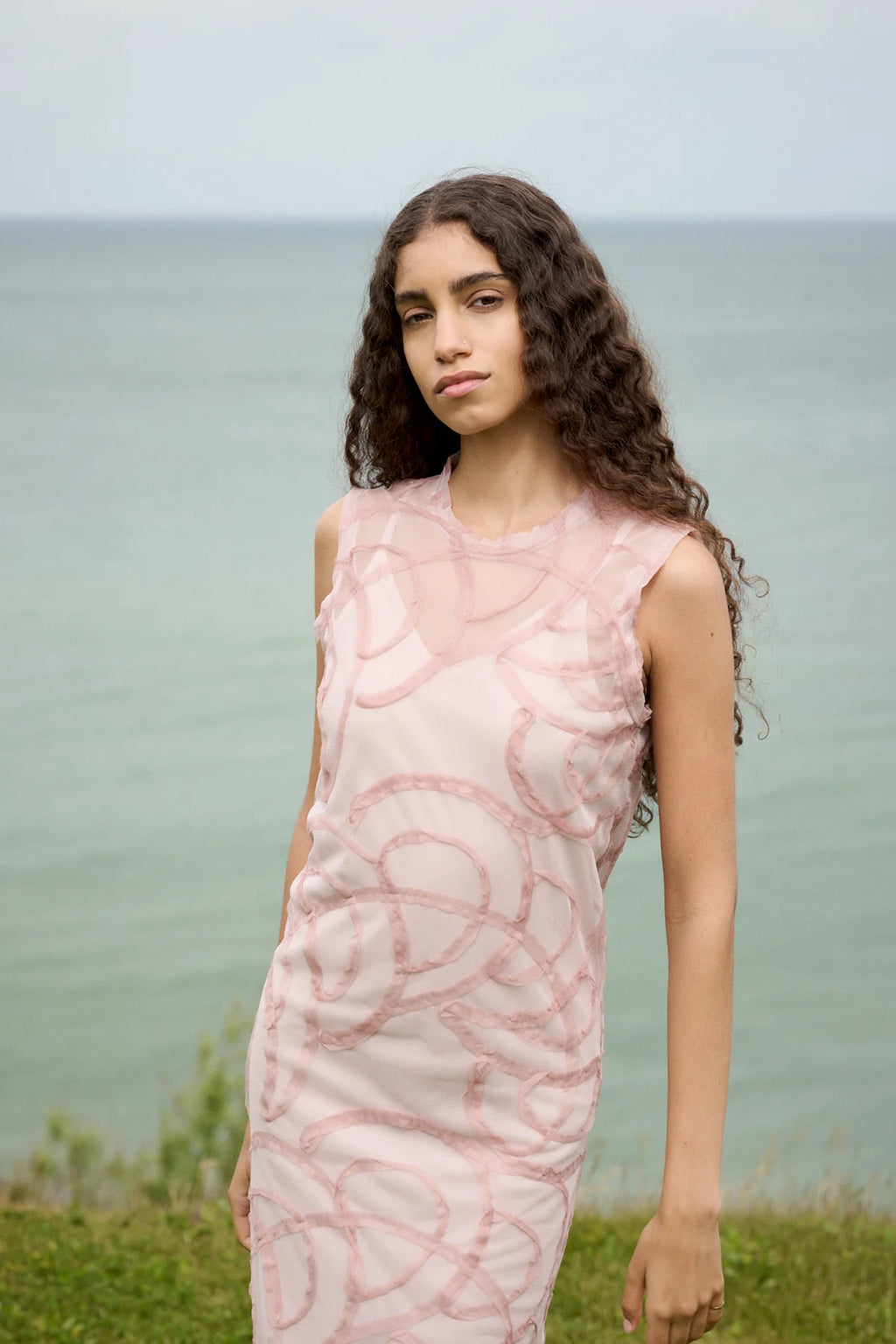 Vita Blush Scribble Dress