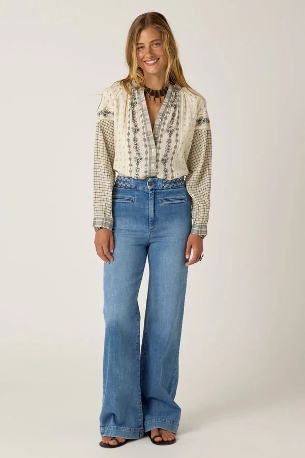 Noemi Blouse - Patchwork Notes