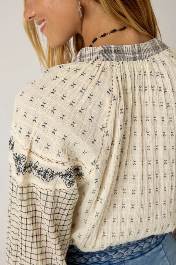 Noemi Blouse - Patchwork Notes