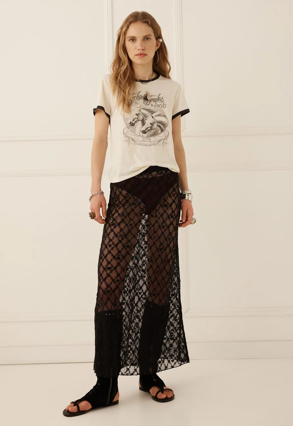 Serpent Lace Maxi Skirt - Pre Order