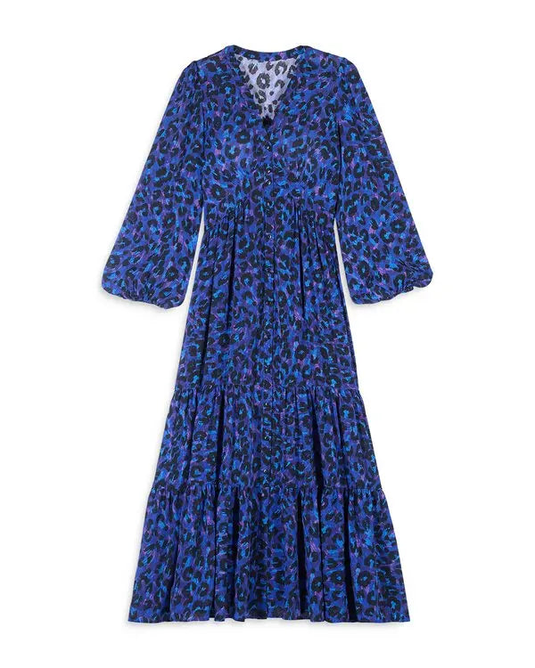 Linette - Bleu Leopard Dress