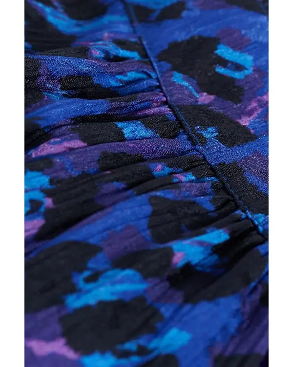 Linette - Bleu Leopard Dress