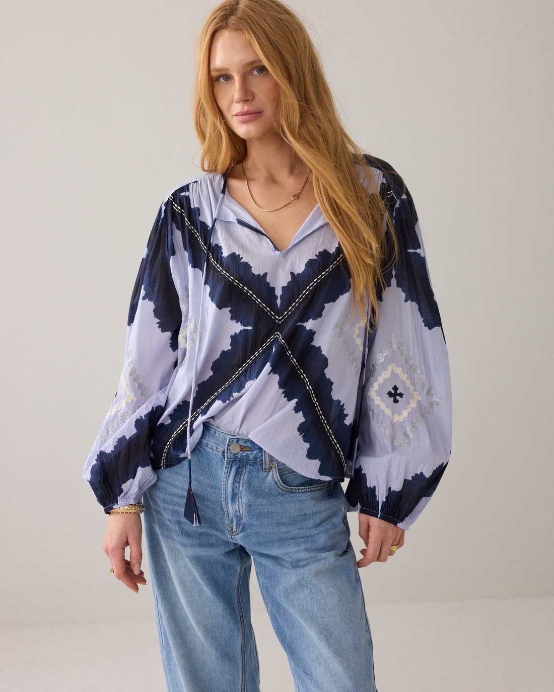 Tie Dye Cotton Voile Top