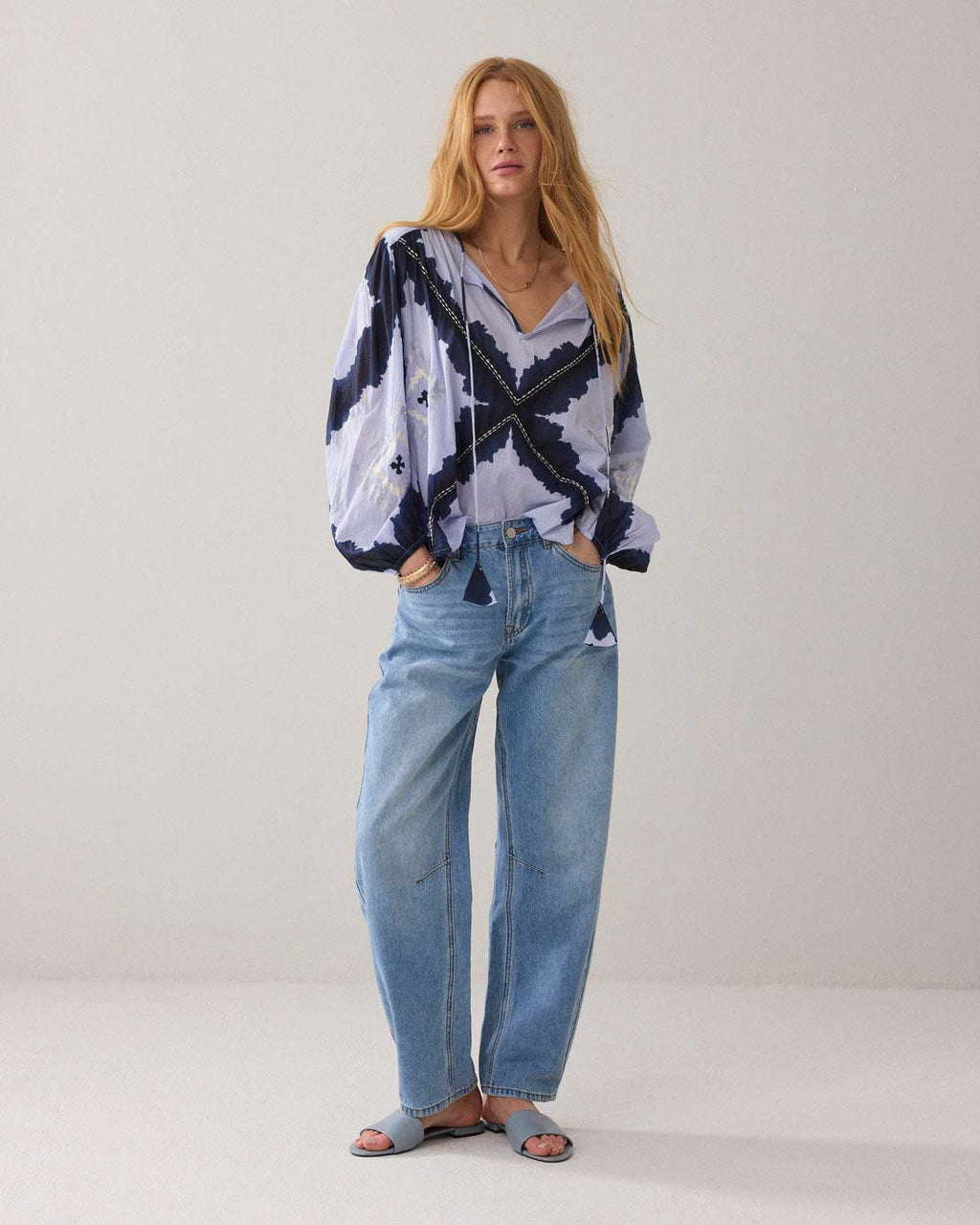 Tie Dye Cotton Voile Top
