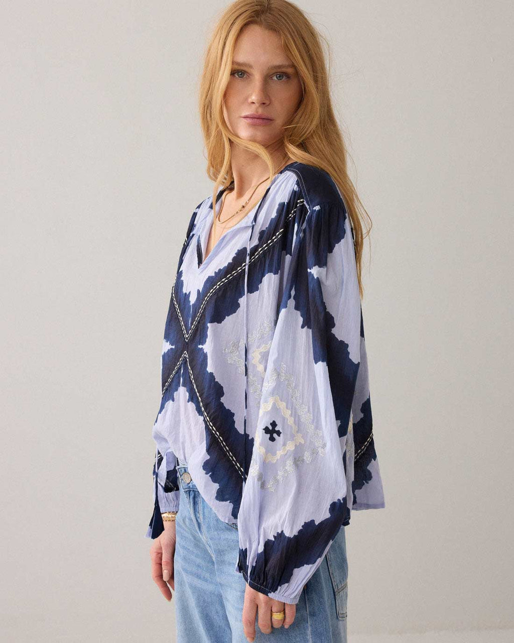 Tie Dye Cotton Voile Top
