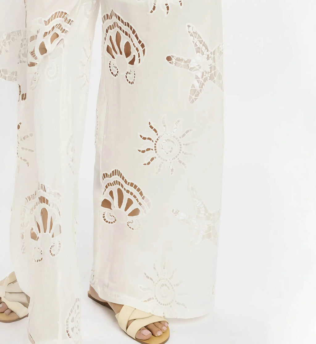 Lynn White Broderie Pant