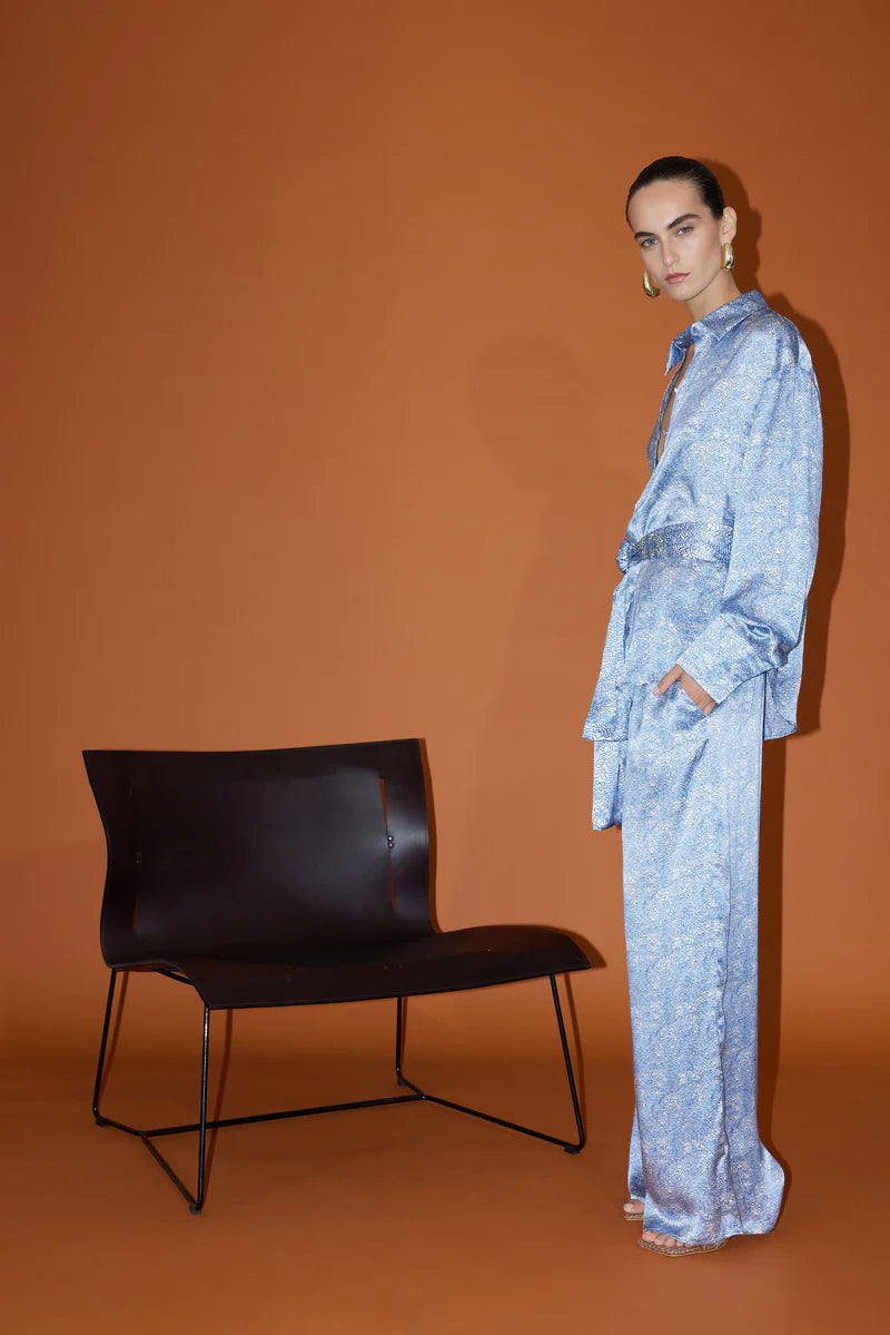 Ocean High Waist Silk Pant