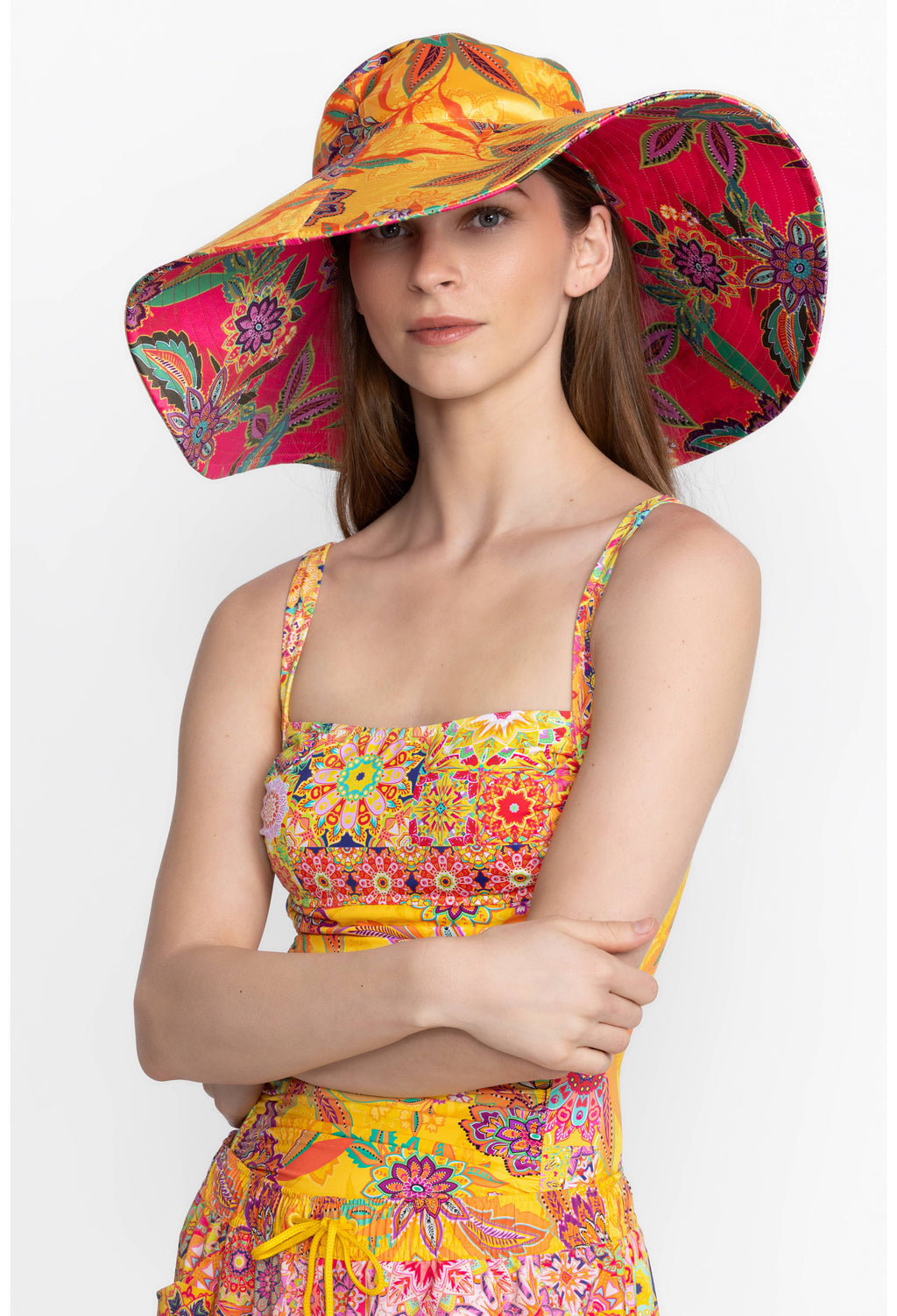 Reversible Flamingo Beach Hat
