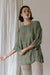Positano Top with 3/4 Sleeve - Earth Cactus Stripe