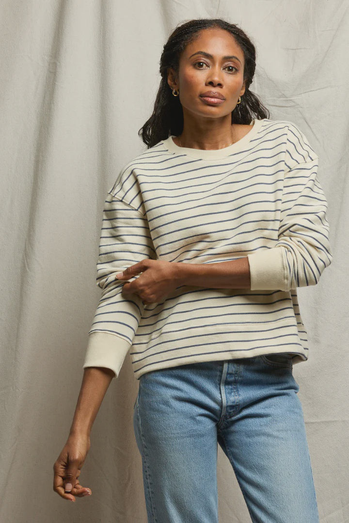 Tyler Natural/Night Stripe Sweatshirt