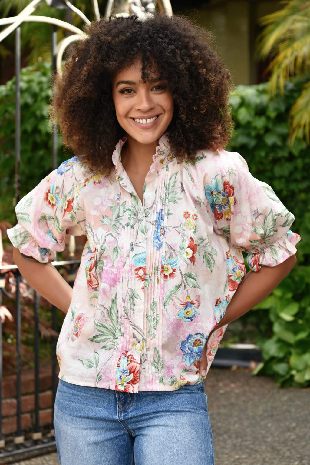 Be You Tiful Blouse - Garden Party