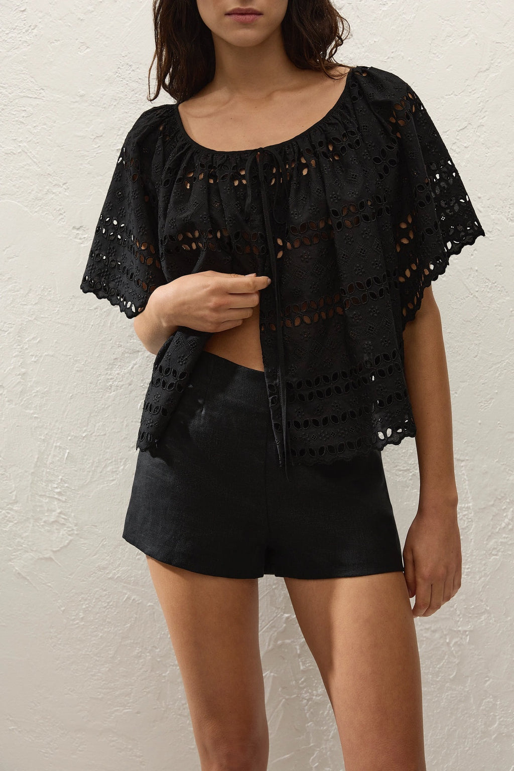 Mitla Top - Black Broderie