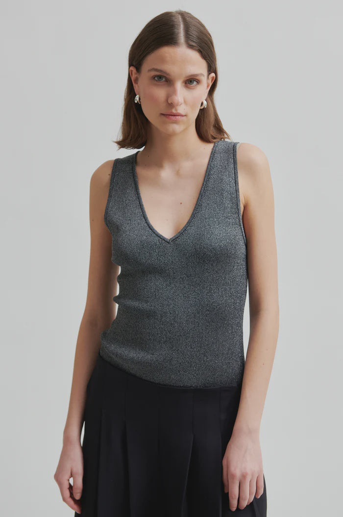 Bright Lurex Top - Grey