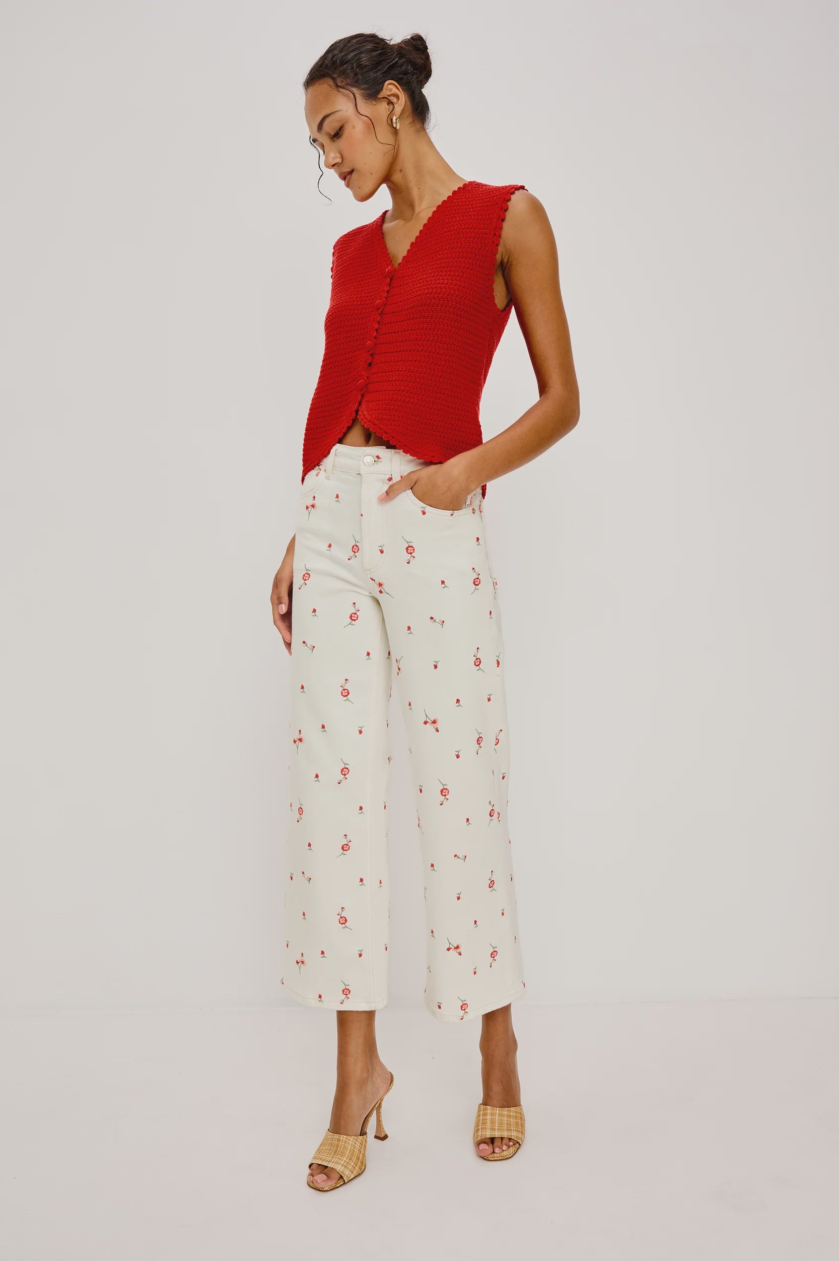 Getty Crop Jean - Romantic Floral