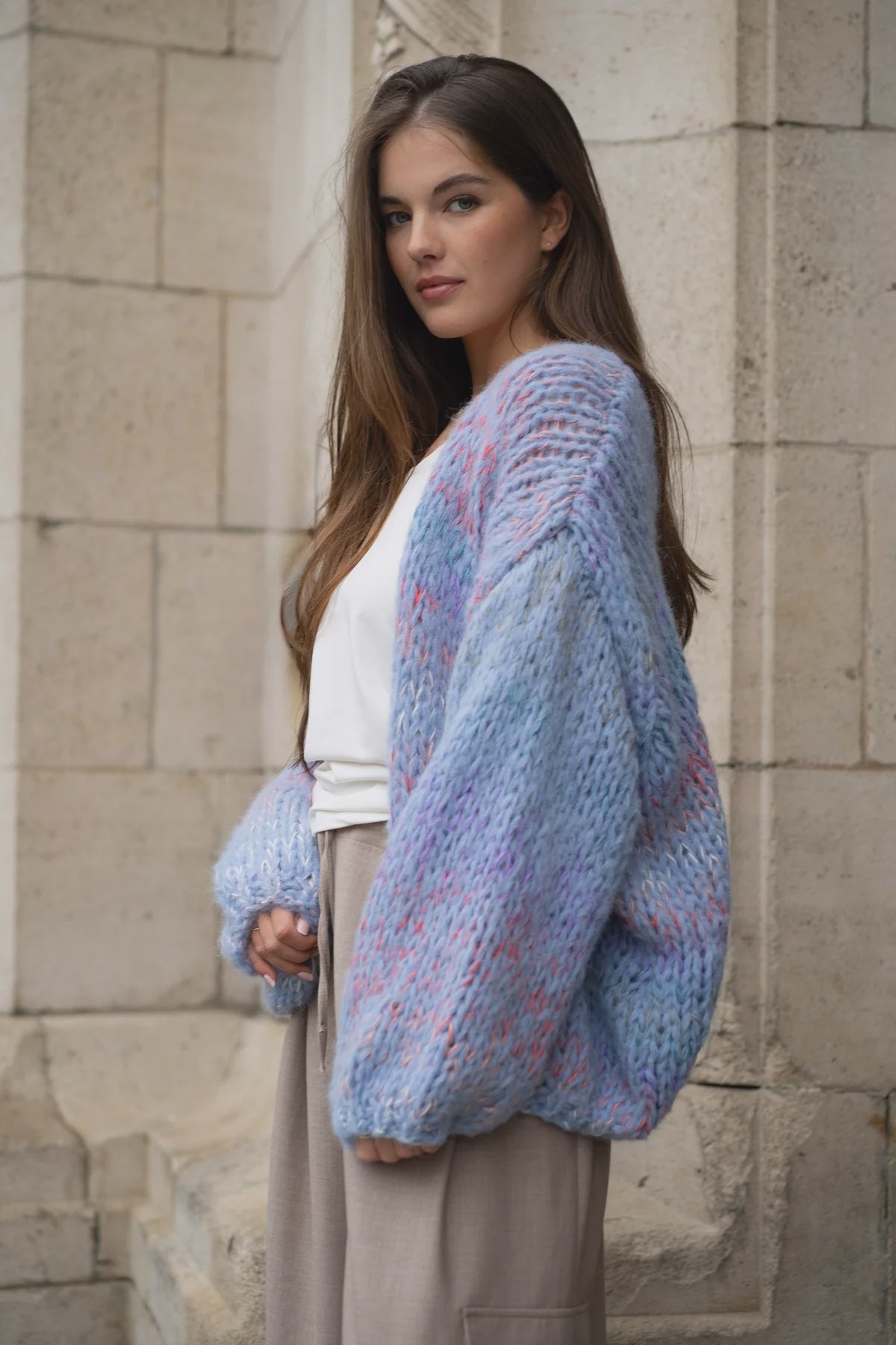 Isa Cardigan- Jeans Blue