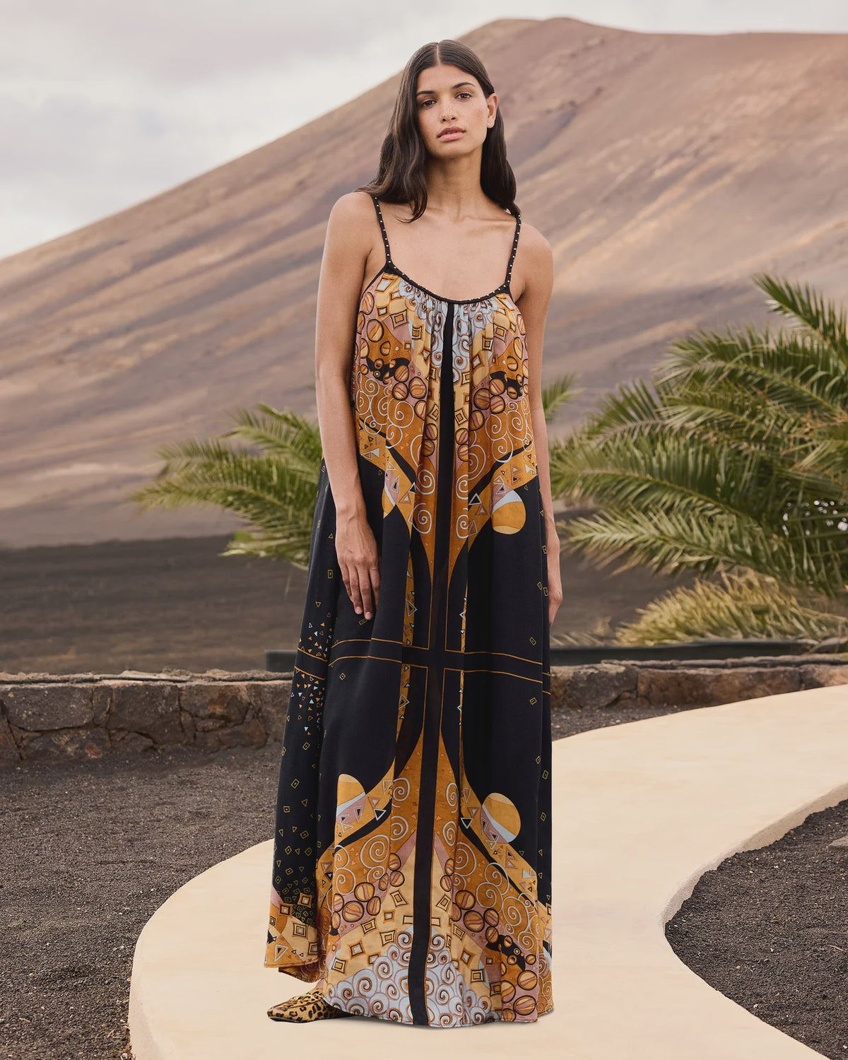 bohemian luxe dresses Nola Luxe Silk Blend Boho Maxi Dress 212963 NolaByBijusol