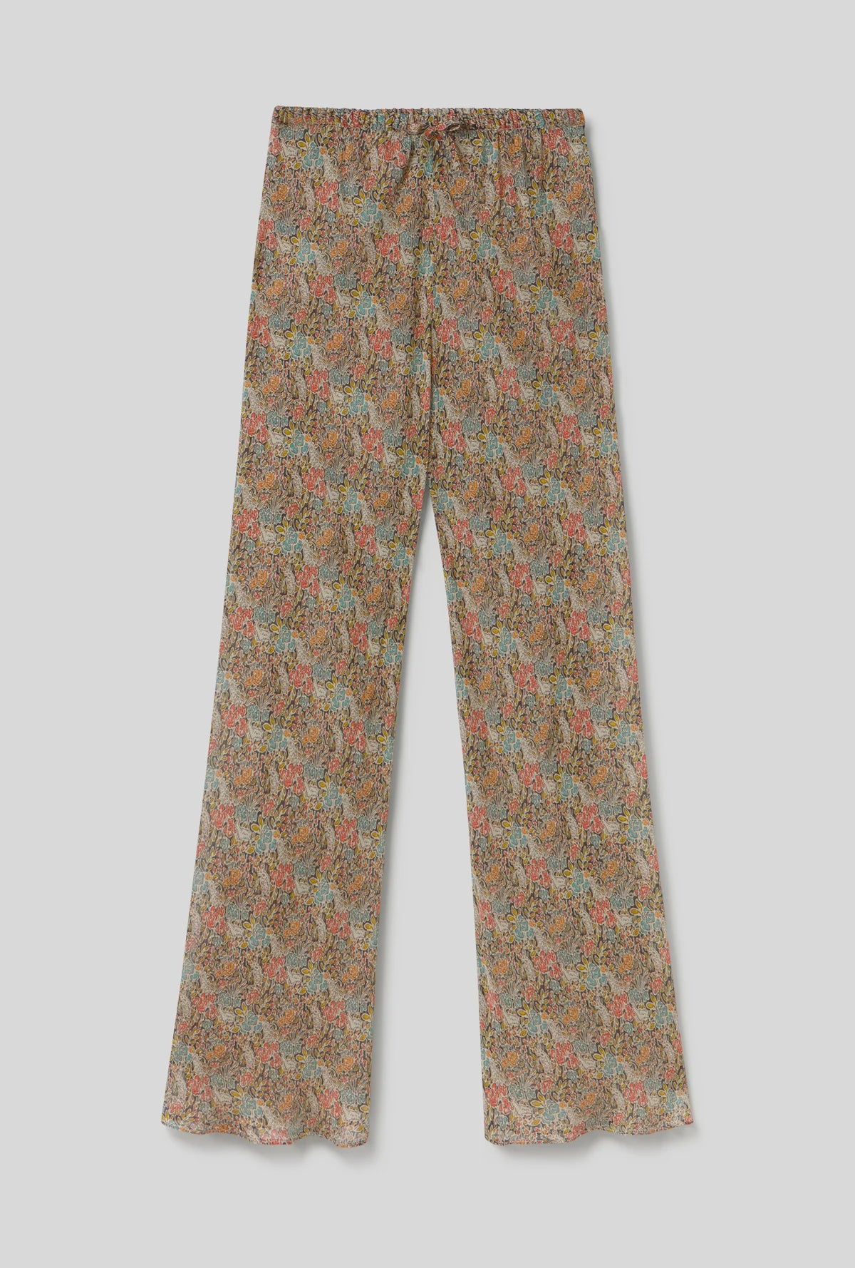 Chiffon Bias Cut Pants - Sugar Floral