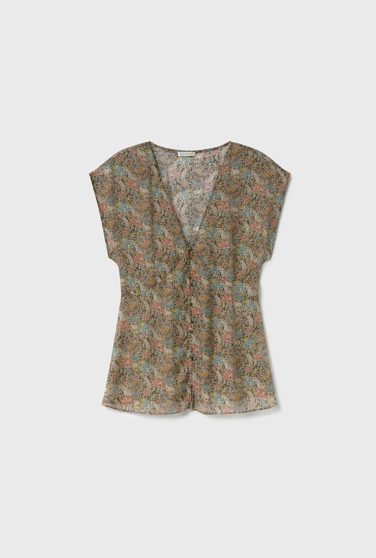 Chiffon V Neck Top Sugar Floral