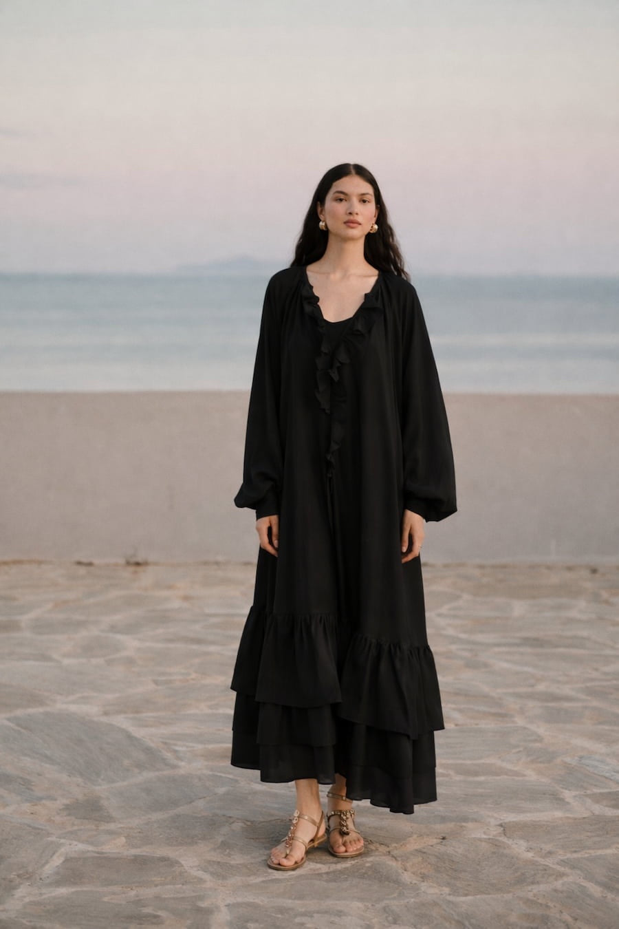 DT Ruffle Maxi Dress