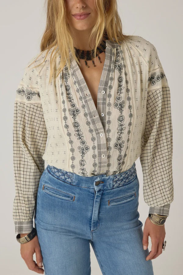 Noemi Blouse - Patchwork Notes