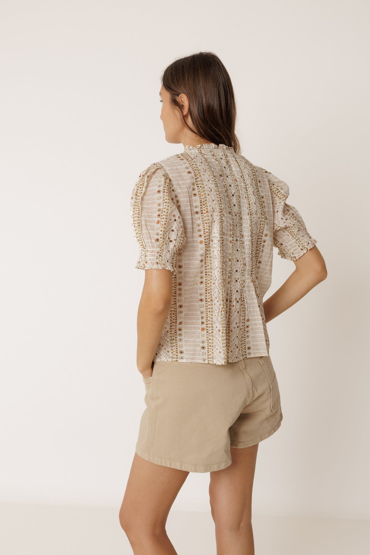 Micro Ruffle Voile Shirt