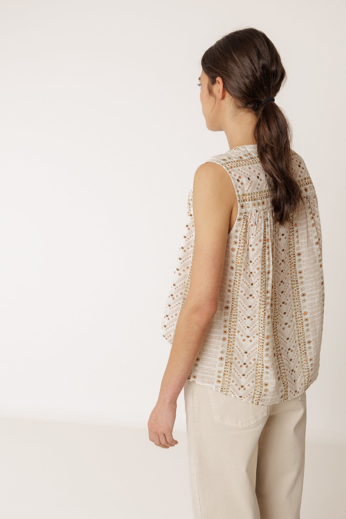 Voile Sleeveless Blouse