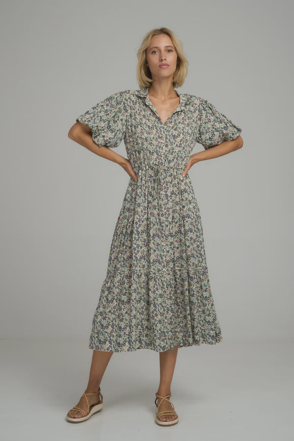 Leona Dress - Delphinium Blue