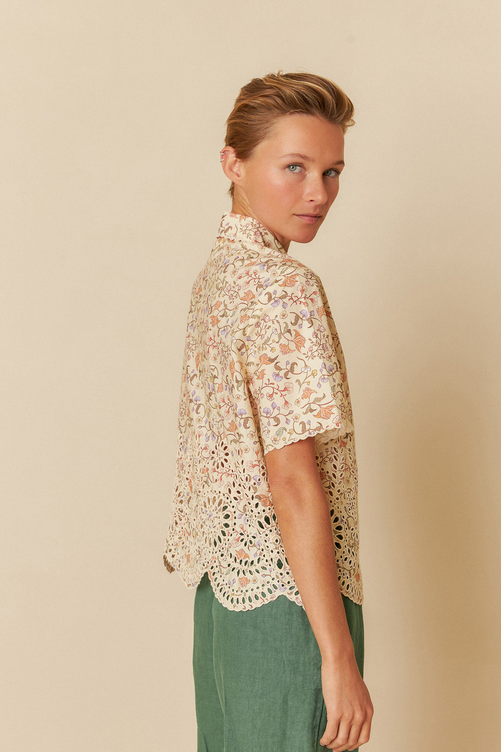 Cotton Lacework Shirt
