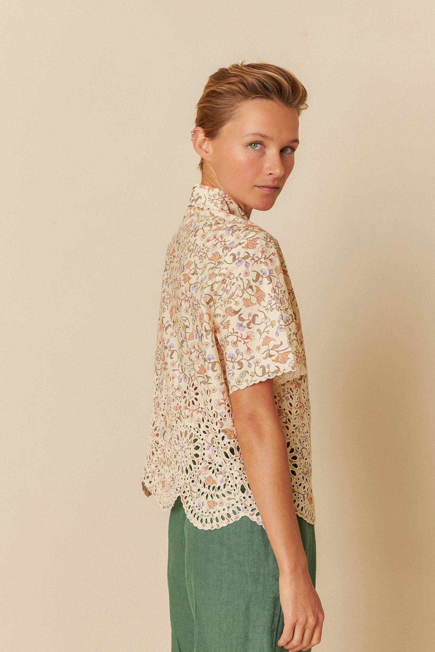 Cotton Lacework Shirt