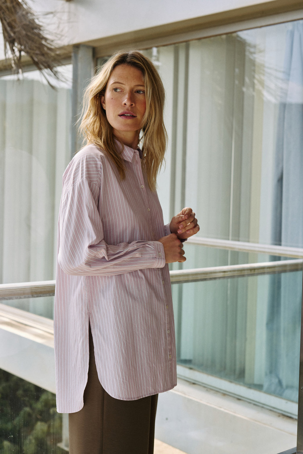 Mauve Striped Shirt