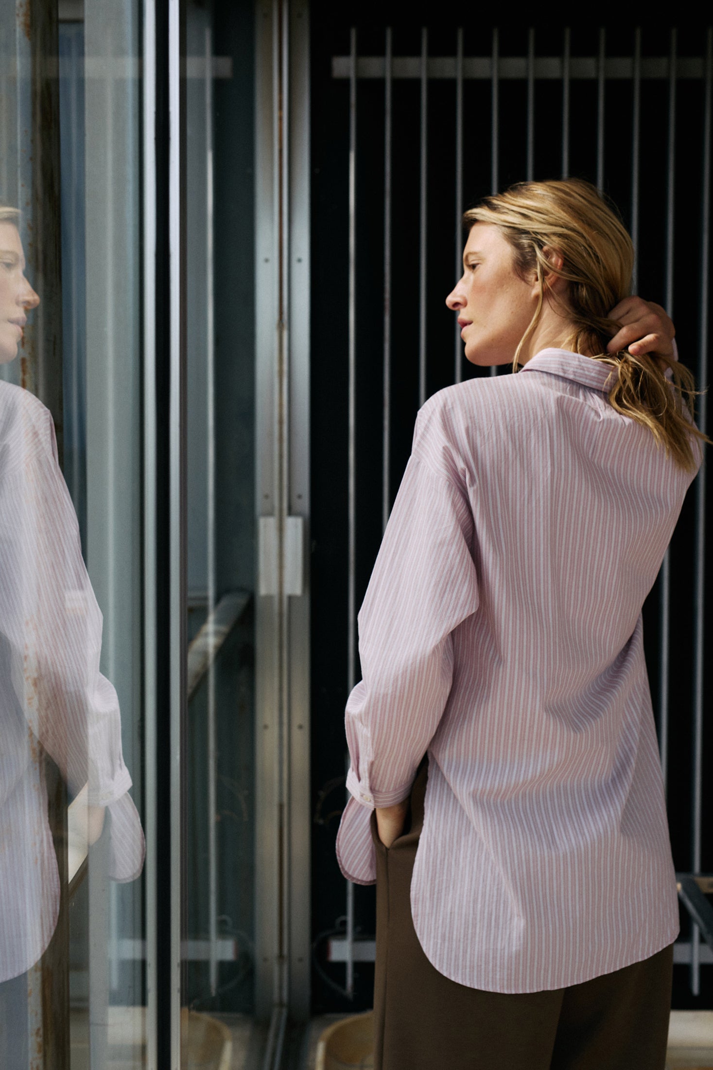 Mauve Striped Shirt