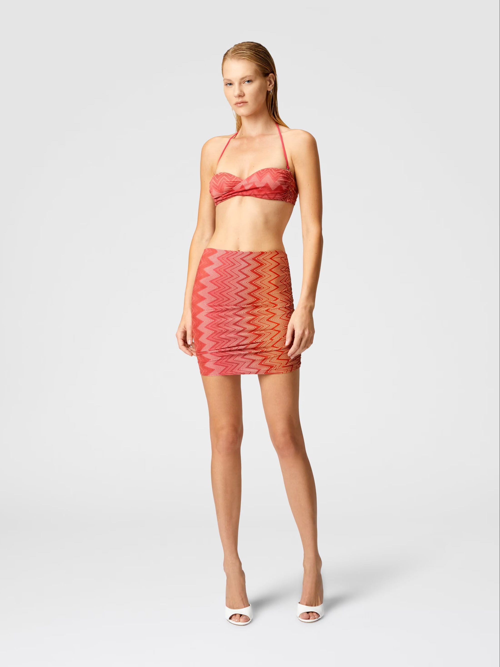 Cherry Chevron Mini Skirt