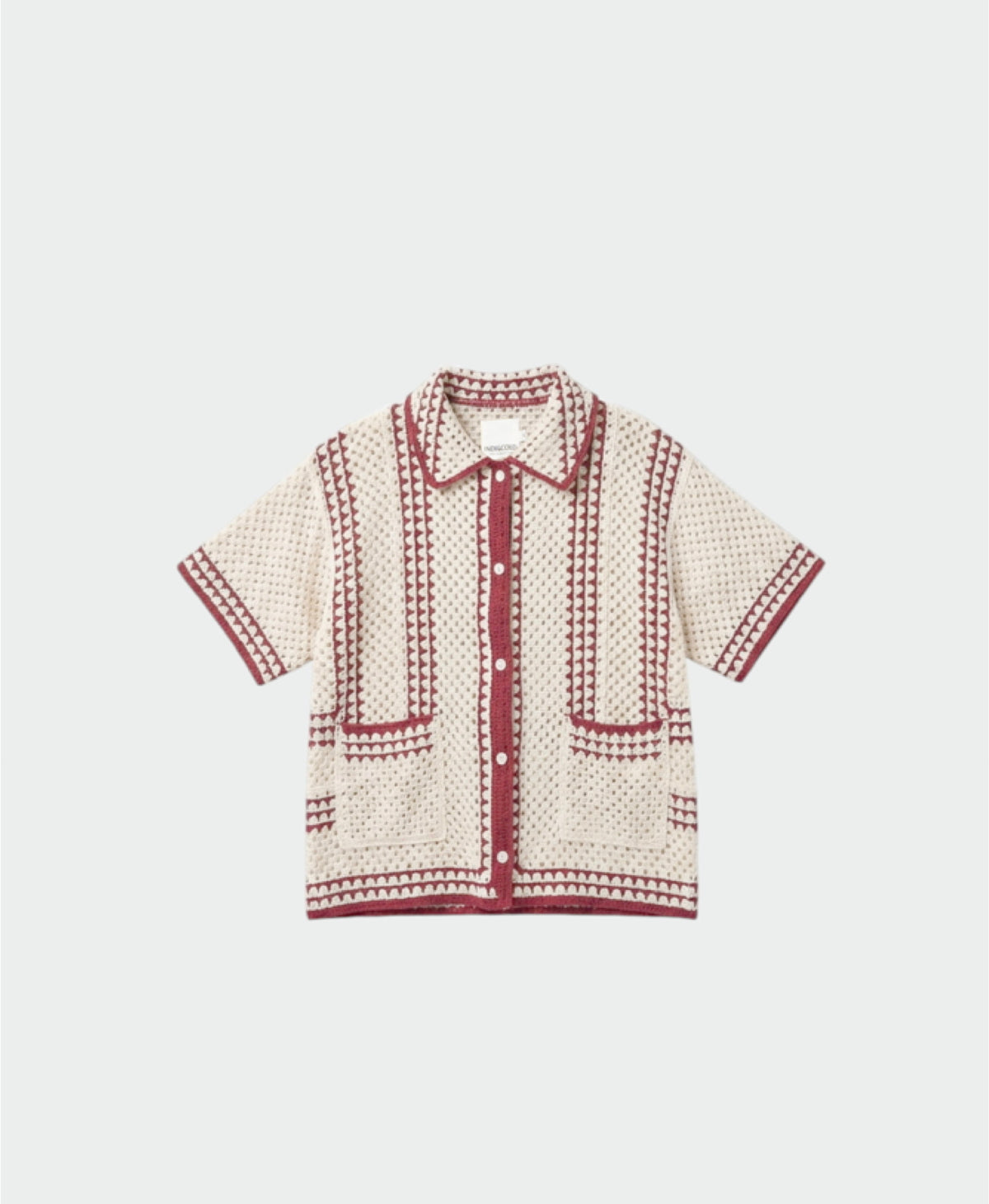 Bicolour Crochet Shirt