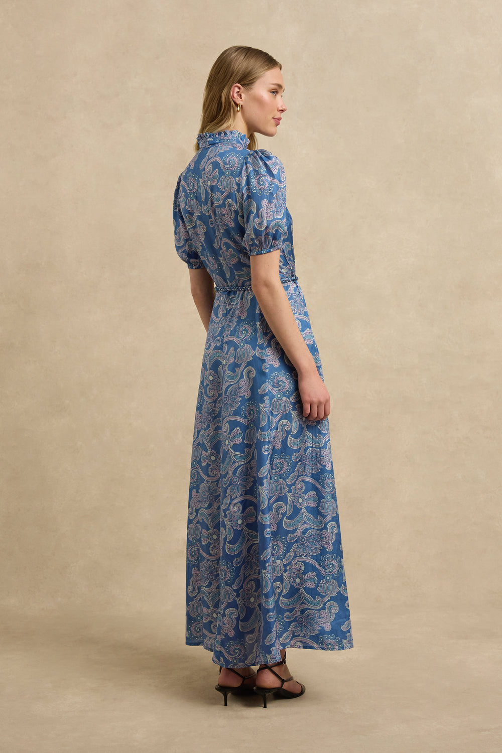 Oceanus Dress - Brocade Indigo