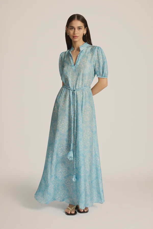 Oceanus Maxi Dress - Lantana Aquamarine