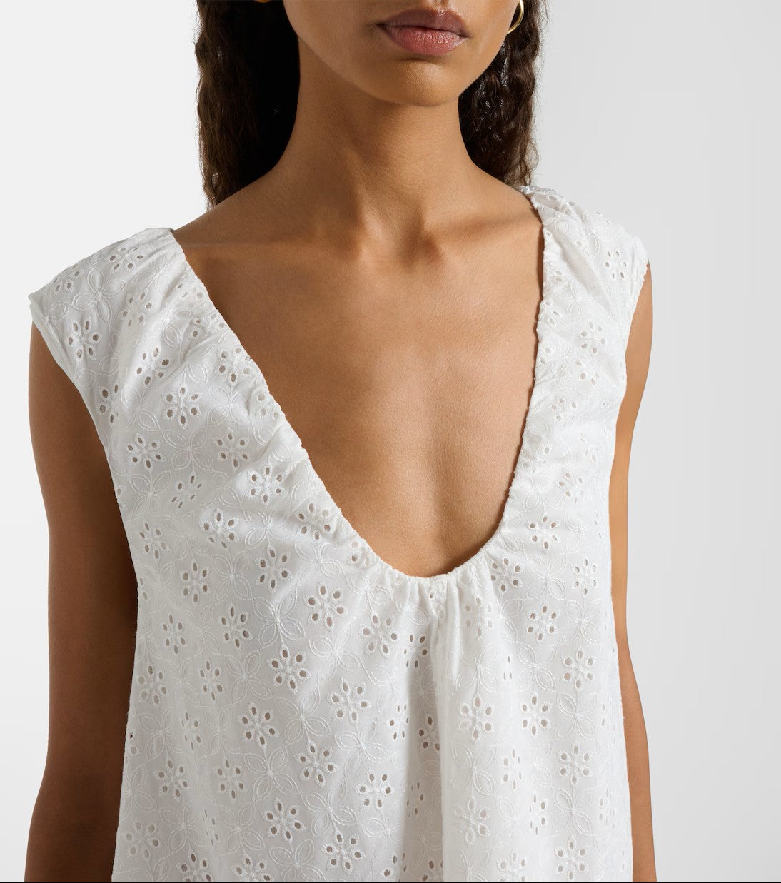 Juana Maxi Dress - White Broderie