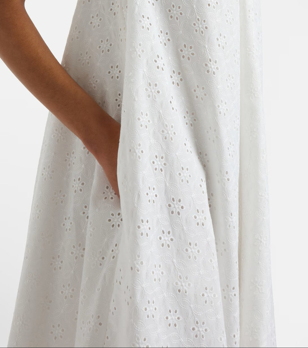 Juana Maxi Dress - White Broderie