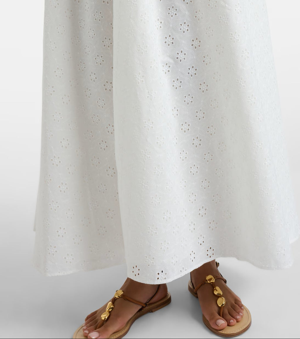 Juana Maxi Dress - White Broderie