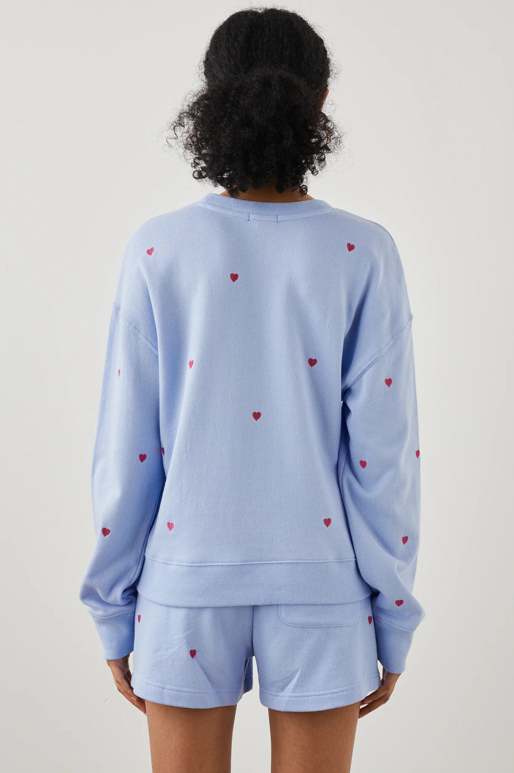 Ramona Pink Heart Periwinkle Sweatshirt