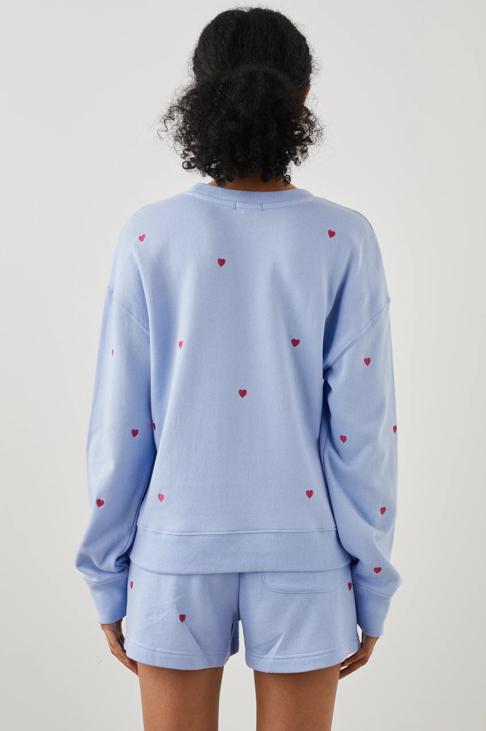 Ramona Pink Heart Periwinkle Sweatshirt