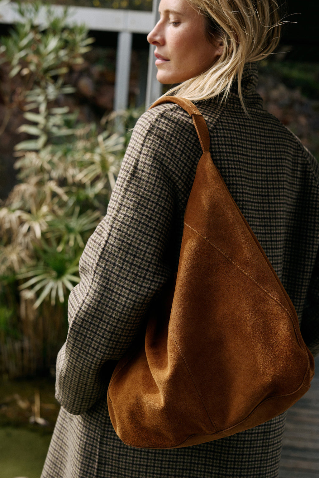 Suede Hobo Bag
