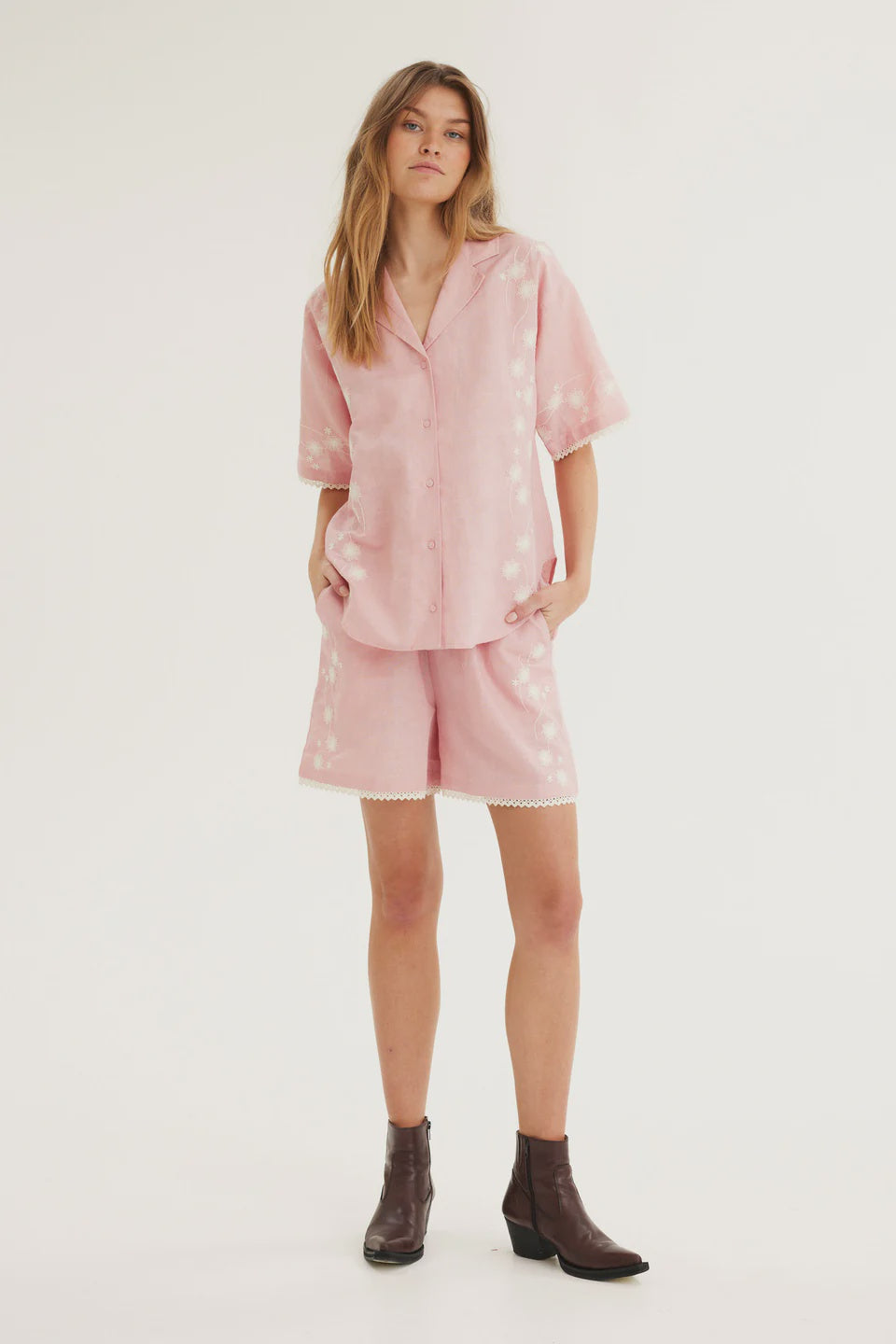 Rosie Shirt - Pink Mist