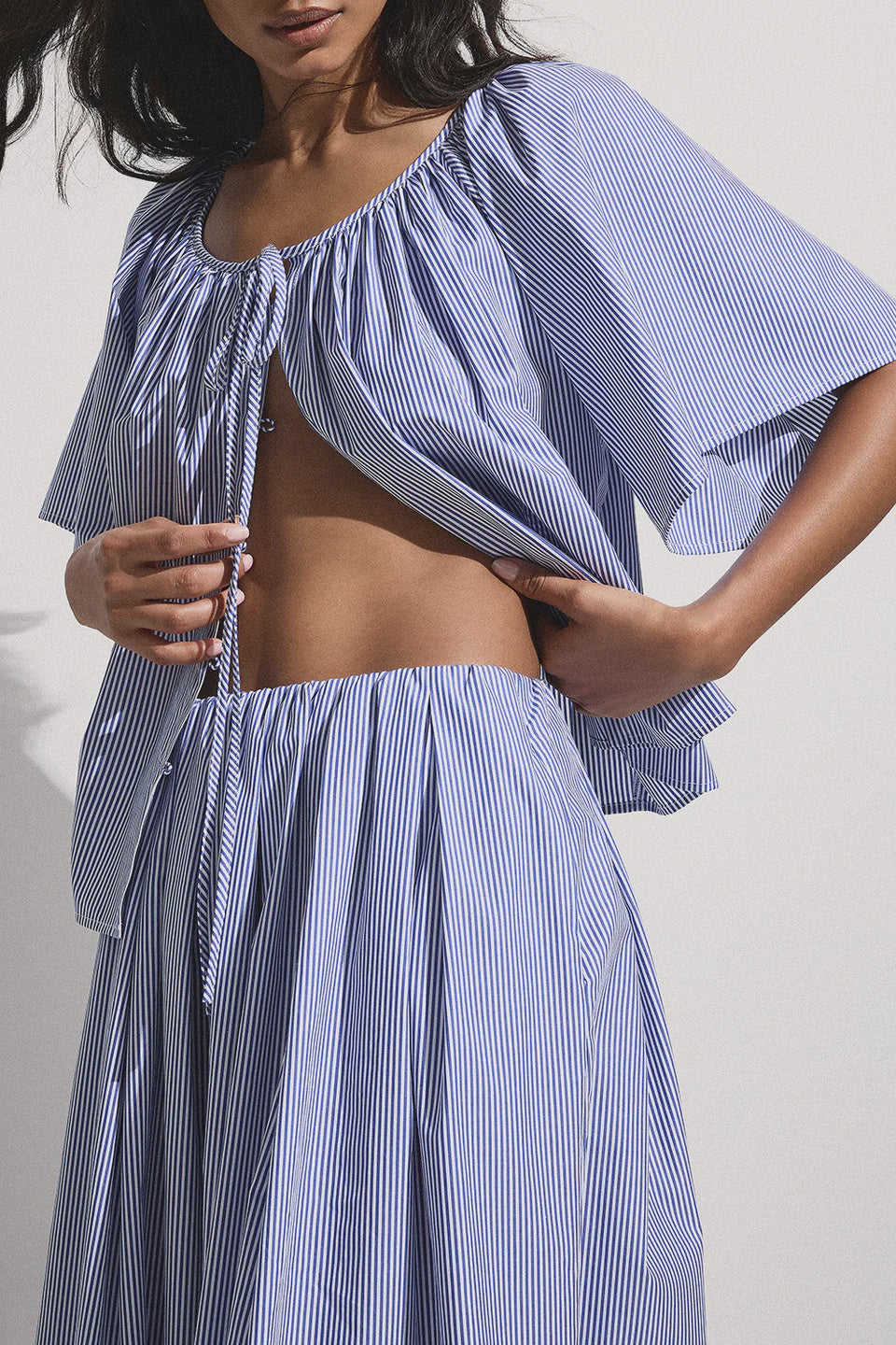 Ella Top = Vintage Navy Stripe