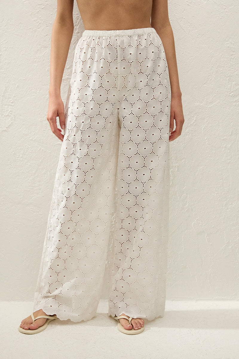 Pamina Pant - White Broderie