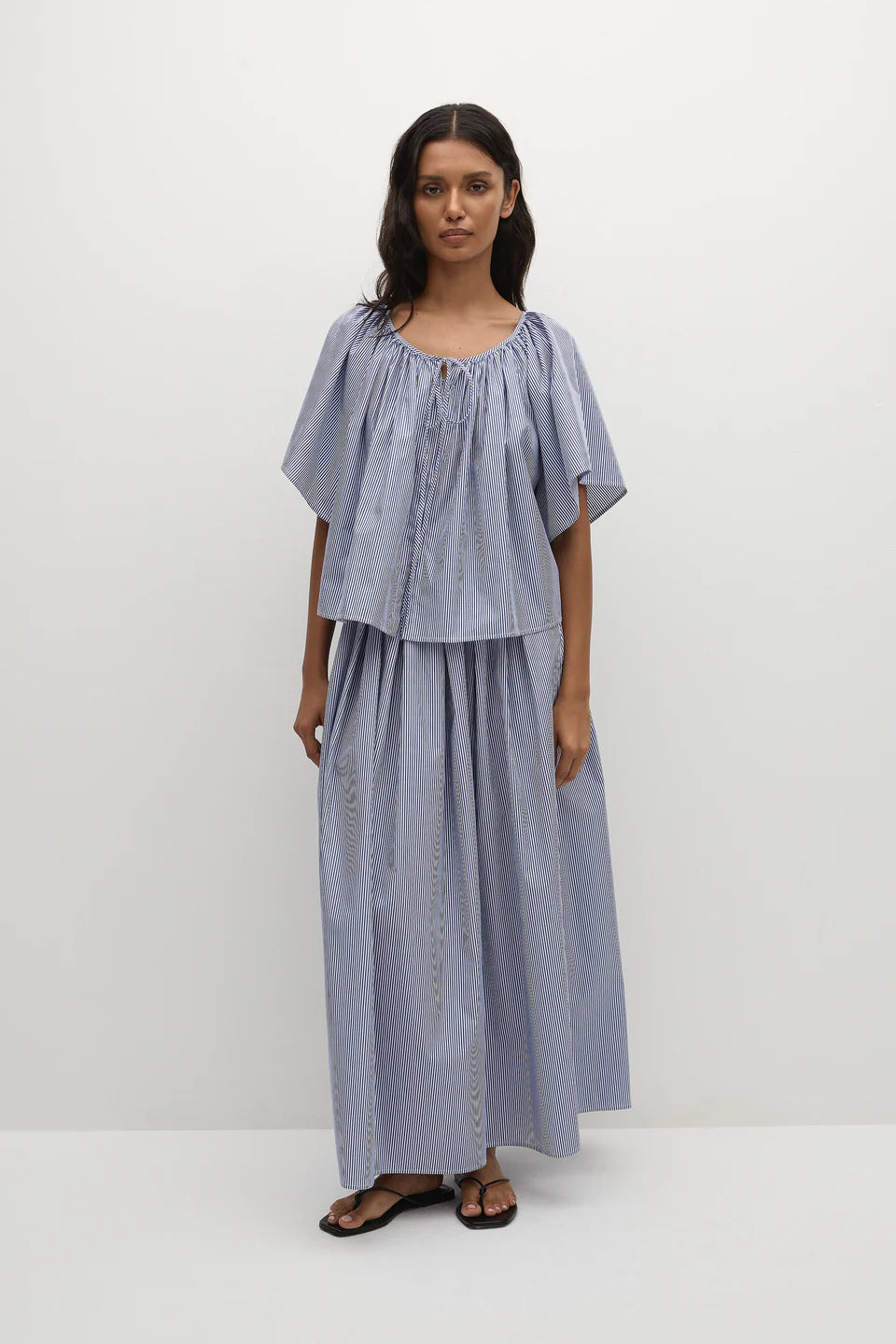 Ella Top = Vintage Navy Stripe